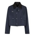 FENDI BLUE WAXED COTTON BLOUSON