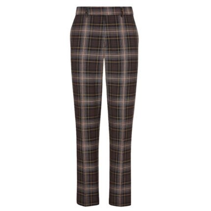 FENDI BROWN FENDI TARTAN PANTS