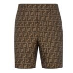 FENDI BERMUDAS FF JACQUARD FABRIC PANTS