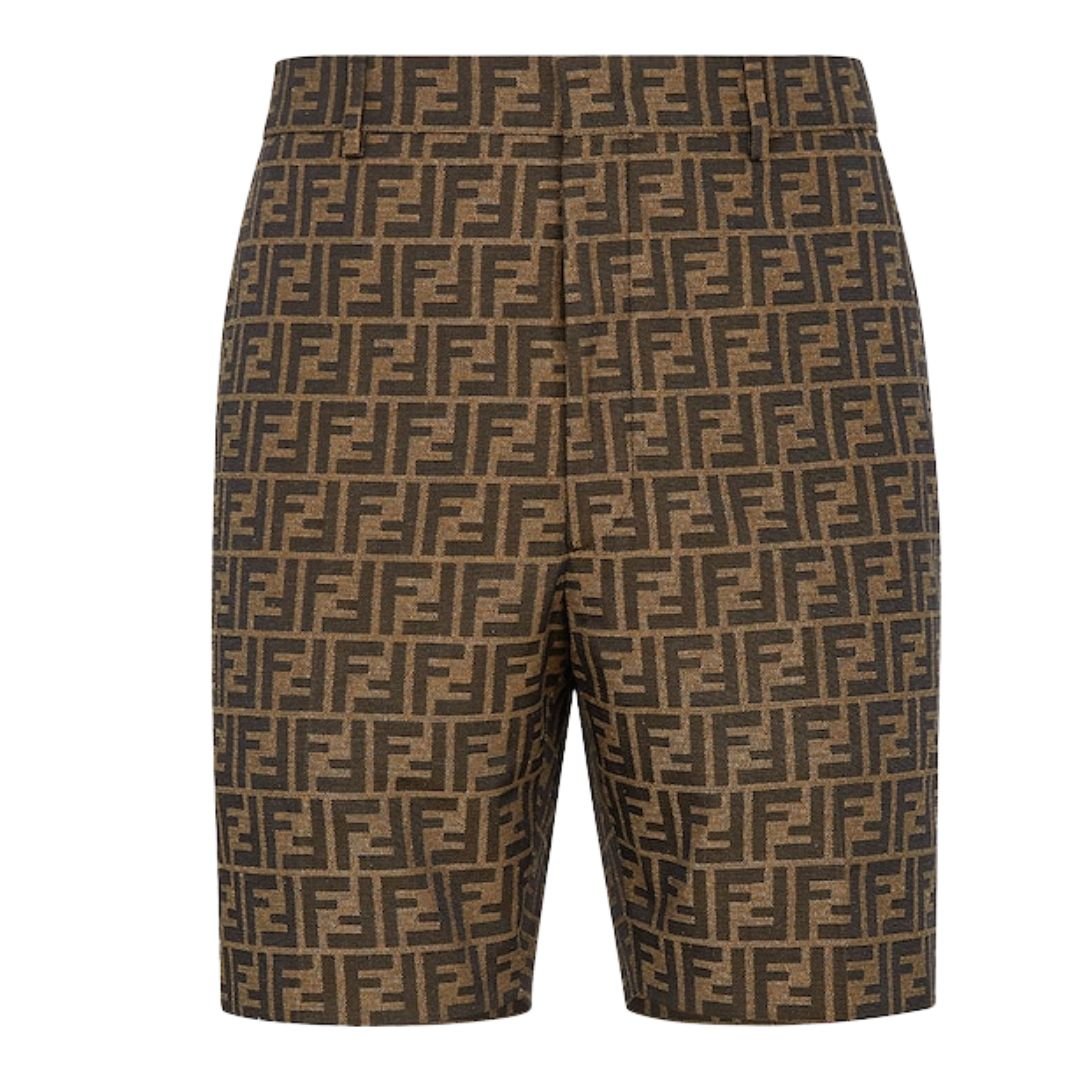 1 FENDI BERMUDAS FF JACQUARD FABRIC PANTS