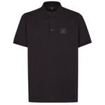 FENDI BLACK COTTON POLO SHIRT