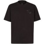 FENDI BLACK COTTON T-SHIRT