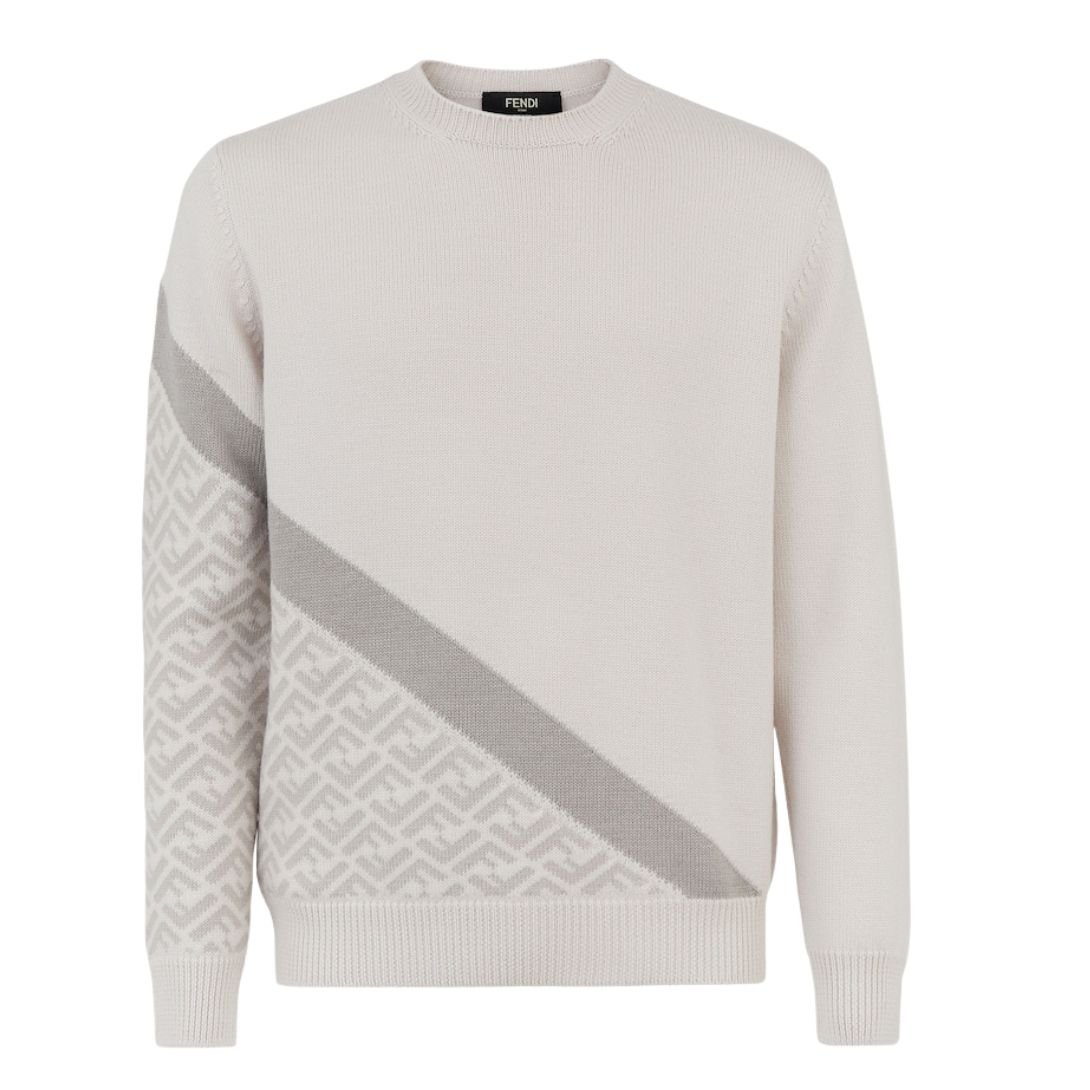 1 FENDI WHITE WOOL SWEATER