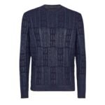 FENDI BLUE WOOL SWEATER