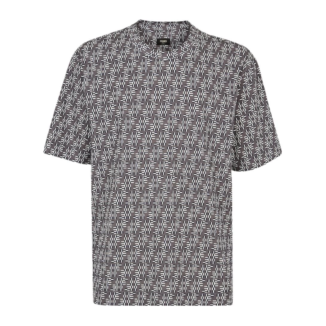 1 FENDI FF LABYRINTH COTTON T-SHIRT