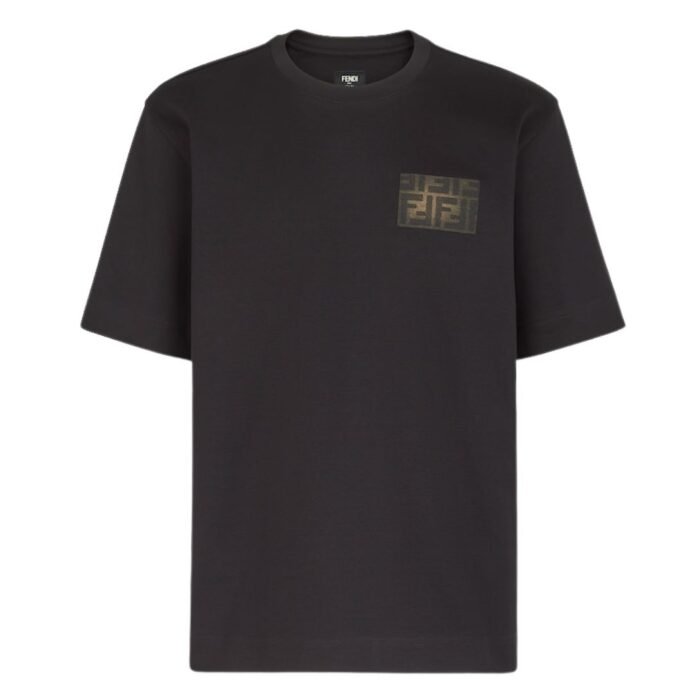 FENDI BLACK JERSEY T-SHIRT