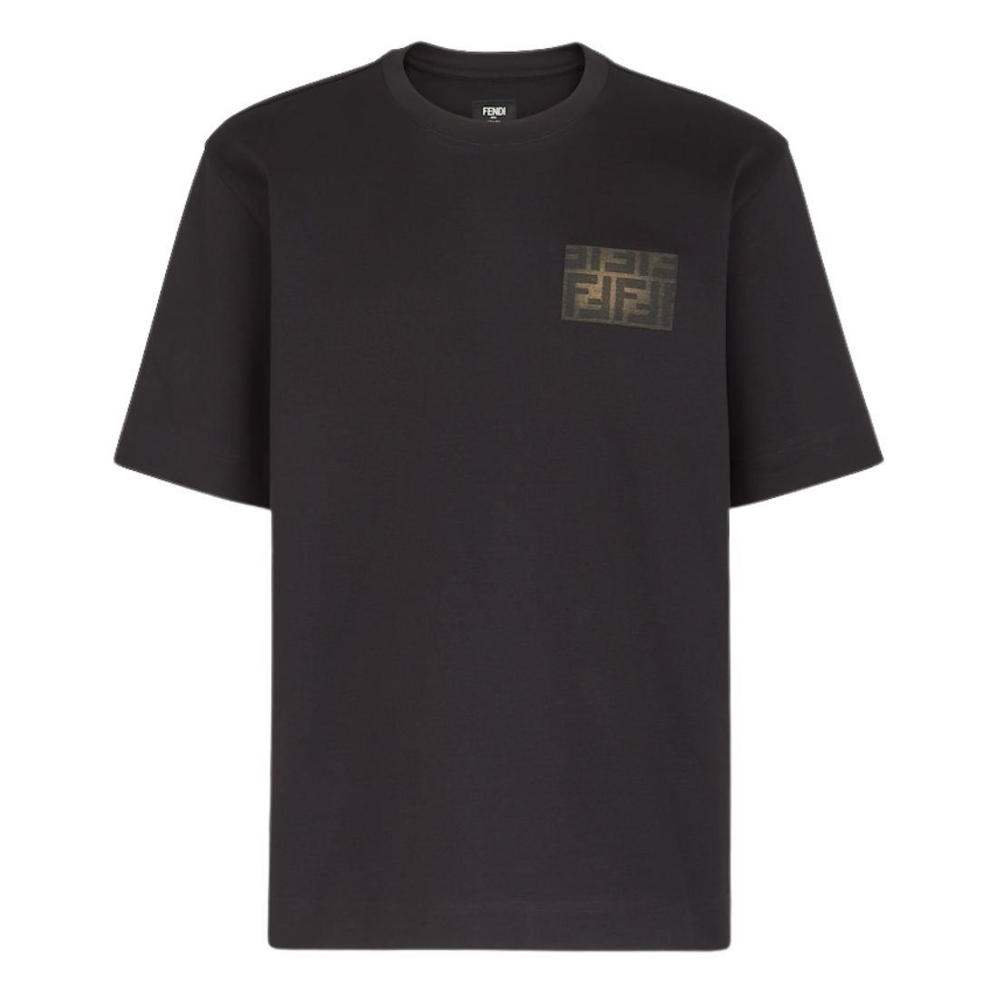 1 FENDI BLACK JERSEY T-SHIRT
