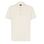 FENDI WHITE COTTON POLO SHIRT