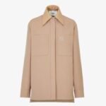 FENDI BEIGE WOOL GRAIN DE POUDRE GO TO JACKET
