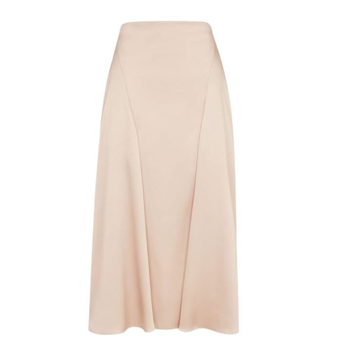 FENDI CHAMPAGNE-COLORED SILK SKIRT
