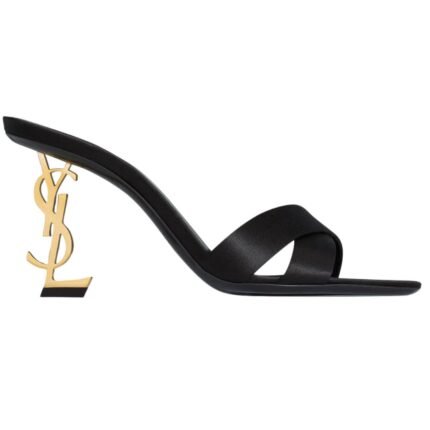 SAINT LAURENT OPYUM MULES IN SATIN CREPE