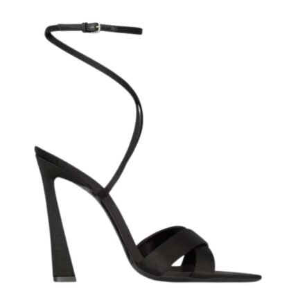 SAINT LAURENT CORINNE SANDALS IN SATIN CREPE