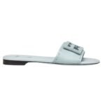 FENDI BAGUETTE LEATHER SLIDES