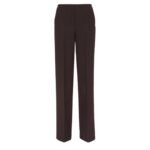 FENDI DARK PURPLE GRAIN DE POUDRE WOOL PANTS