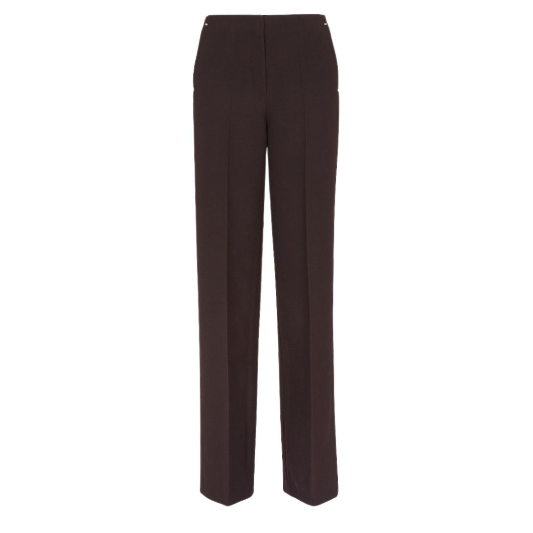 1 FENDI DARK PURPLE GRAIN DE POUDRE WOOL PANTS