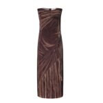 FENDI DRESS DARK PURPLE ORGANZA