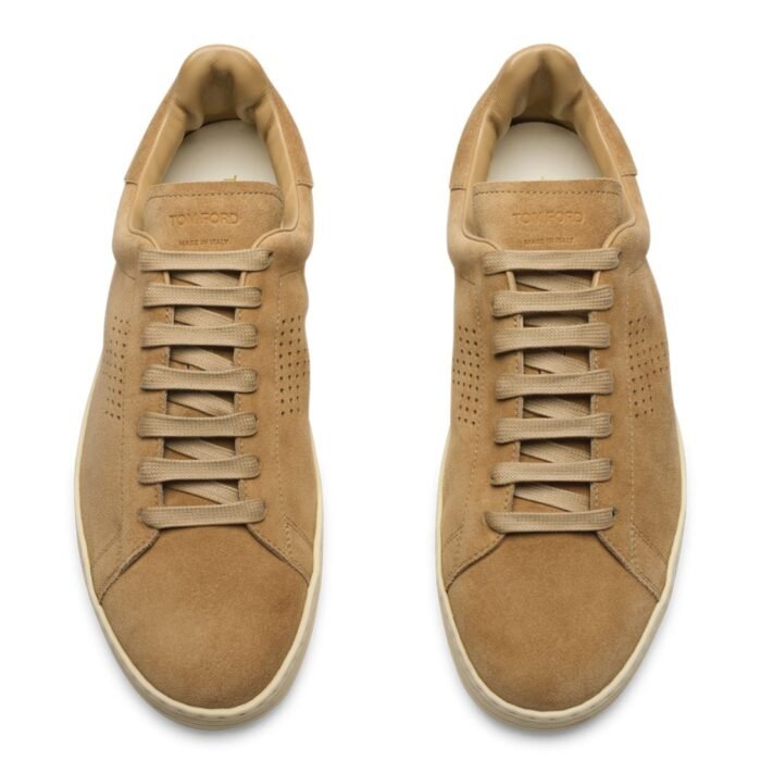 TOM FORD SUEDE WARWICK SNEAKER PALE SAND