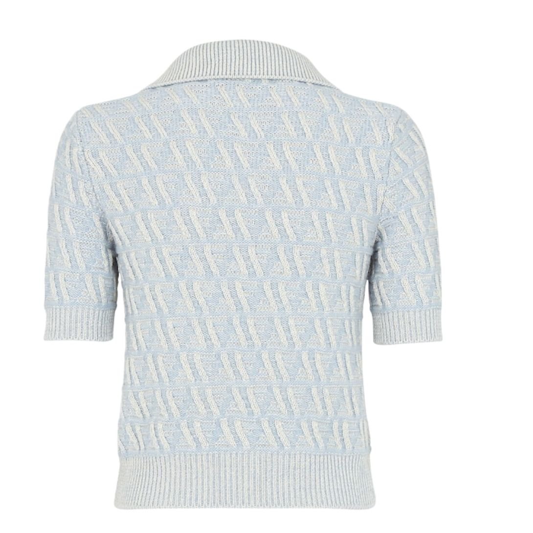 2 FENDI SWEATER FF WOOL AND CASHMERE POLO SHIRT