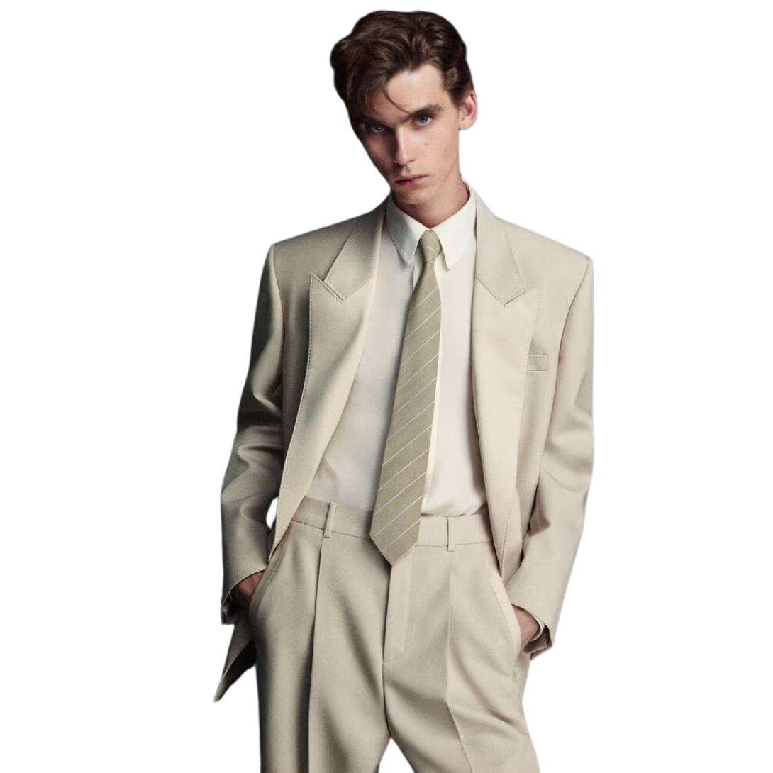 2 SAINT LAURENT TUXEDO JACKET IN LIGHT WOOL