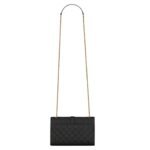 SAINT LAURENT ENVELOPE SMALL IN QUILTED GRAIN DE POUDRE EMBOSSED LEATHER