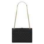 SAINT LAURENT ENVELOPE MEDIUM IN QUILTED GRAIN DE POUDRE EMBOSSED LEATHER