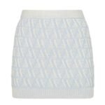 FENDI FF CASHMERE AND WOOL MINI SKIRT