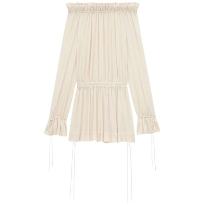 SAINT LAURENT GATHERED DRESS IN JERSEY