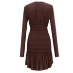 SAINT LAURENT SMOCKED DRESS IN LAMÉ JERSEY
