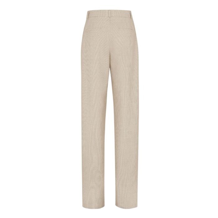 FENDI MICRO CHECK WOOL PANTS
