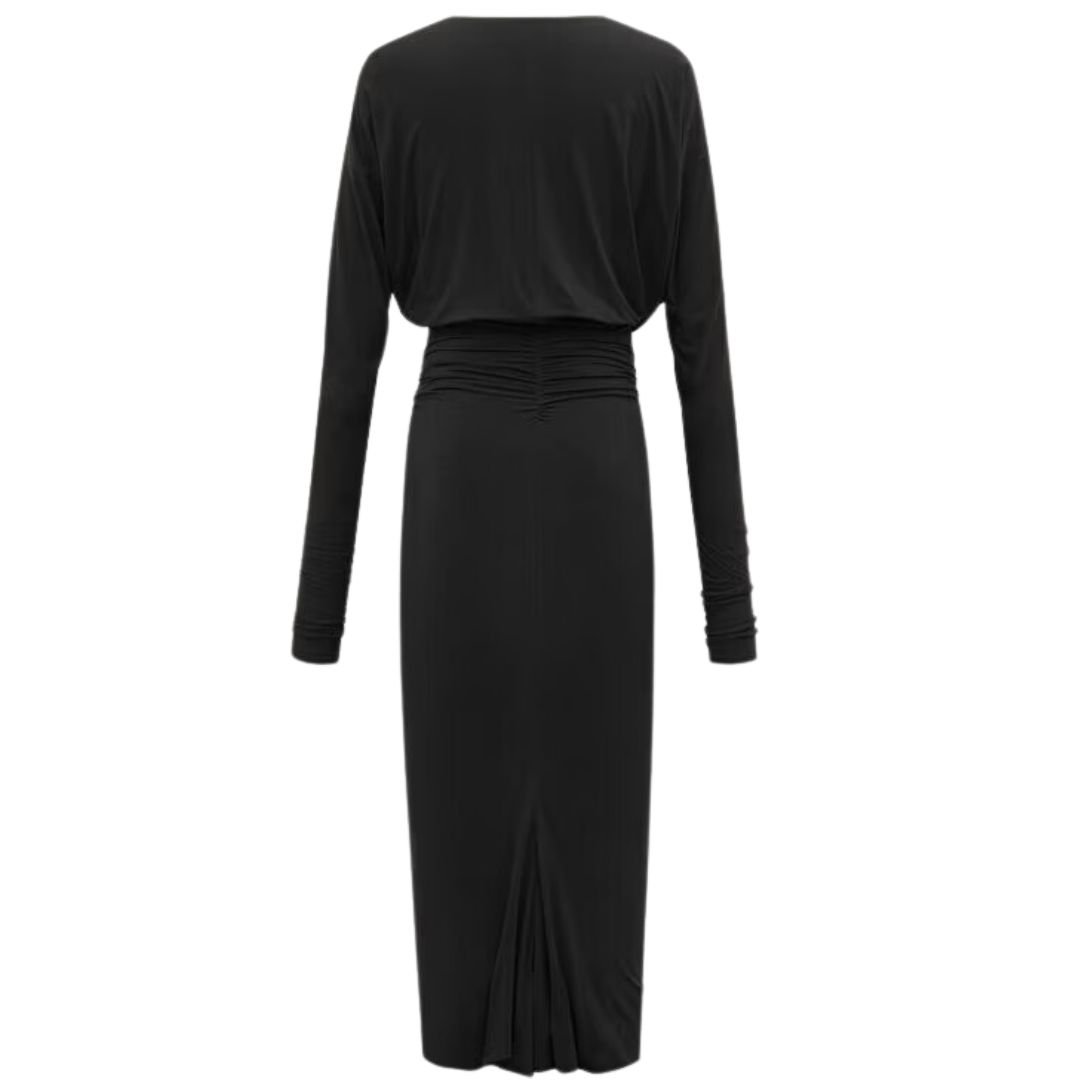 2 SAINT LAURENT RUCHED DRESS IN STRETCH JERSEY