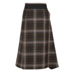 FENDI BROWN FENDI TARTAN SKIRT