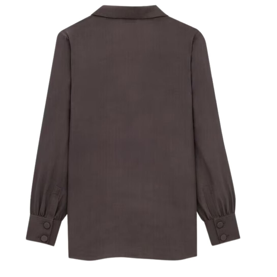 2 SAINT LAURENT PAJAMA SHIRT IN SILK CREPE DE CHINE