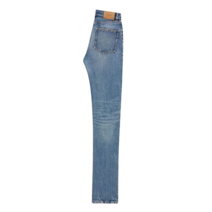 SAINT LAURENT 90S SLIM JEANS IN 50S BLUE DENIM