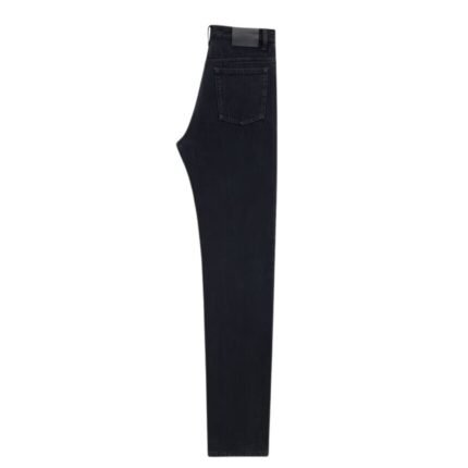 SAINT LAURENT STRAIGHT JEANS IN CARBON BLACK DENIM