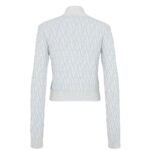 FENDI CARDIGAN LIGHT BLUE FF CASHMERE AND WOOL