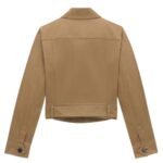 SAINT LAURENT CROPPED JACKET IN COTTON SERGE