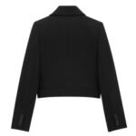 SAINT LAURENT CROPPED JACKET IN WOOL-BLEND JERSEY