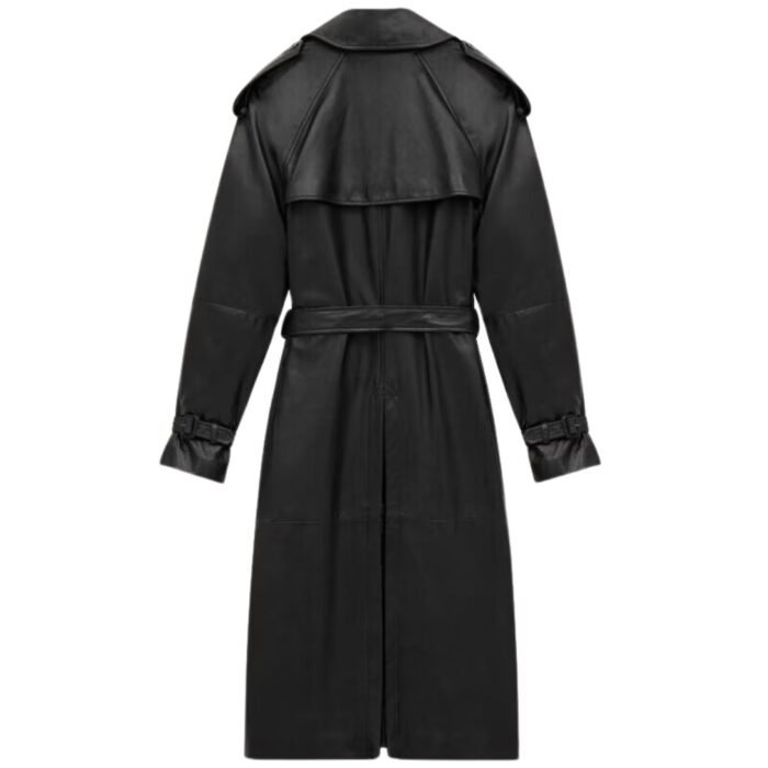 SAINT LAURENT TRENCH COAT IN SHINY LAMBSKIN