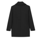 SAINT LAURENT DOUBLE BREASTED PEACOAT IN WOOL
