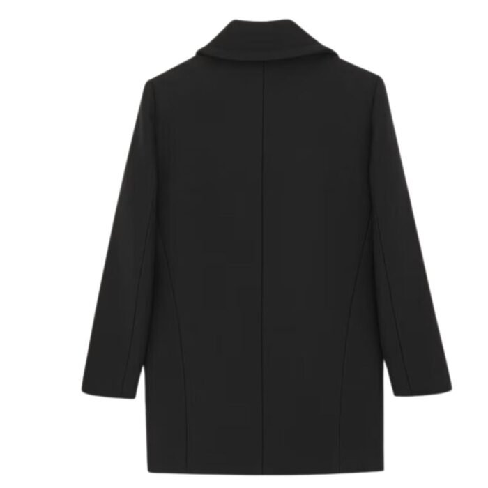 SAINT LAURENT DOUBLE BREASTED PEACOAT IN WOOL