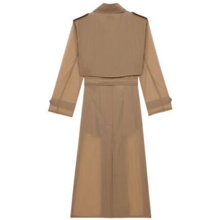 SAINT LAURENT TRENCH COAT IN CRINKLED POLYAMIDE