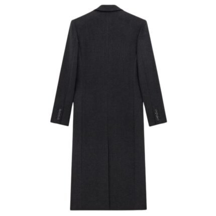 SAINT LAURENT LONG COAT IN CASHMERE AND WOOL FELT