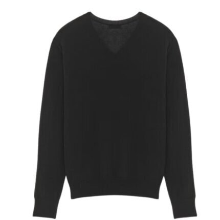 SAINT LAURENT V-NECK SWEATER IN CASHMERE AND SILK