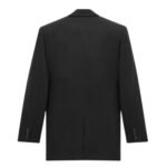 SAINT LAURENT JACKET IN STRIPED WOOL AND CASHMERE FLANNEL