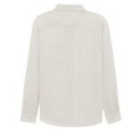 SAINT LAURENT CASSANDRE SHIRT IN STRIPED SILK SATIN