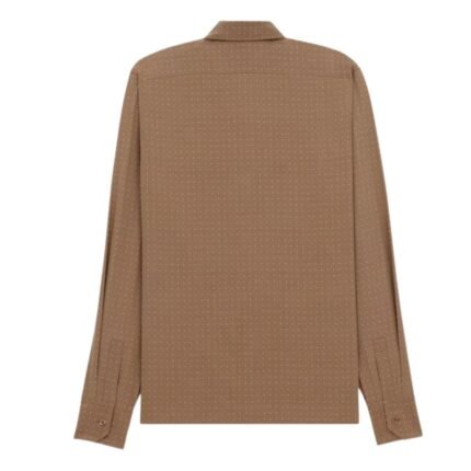 SAINT LAURENT SHIRT IN DOTTED SILK CREPE DE CHINE
