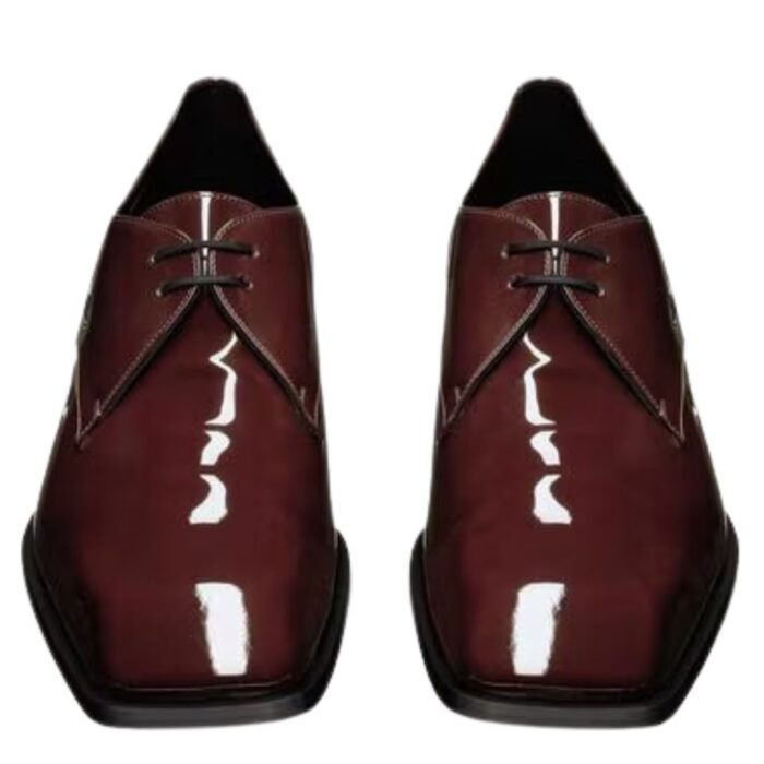 SAINT LAURENT JEAN DERBIES IN PATENT LEATHER