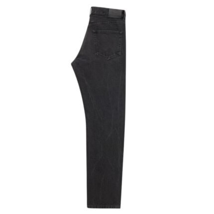 SAINT LAURENT LOOSE FIT JEANS IN USED BLACK DENIM