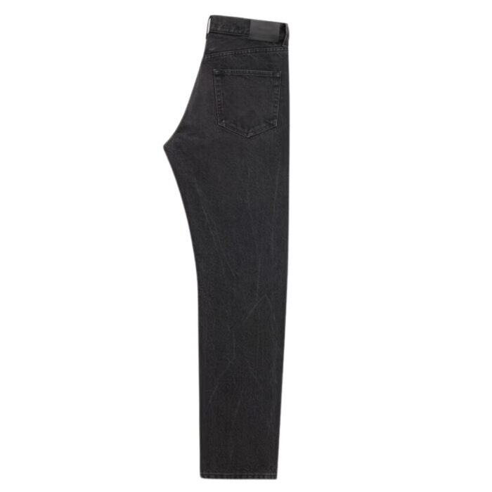 SAINT LAURENT LOOSE FIT JEANS IN USED BLACK DENIM