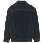 SAINT LAURENT OVERSIZED JACKET IN DARK BLUE BLACK DENIM